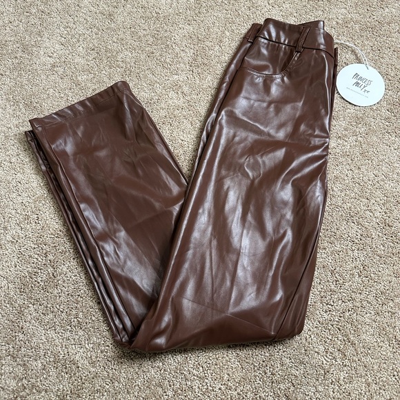 Princess‎ Polly Love Lies Brown Pants NWT Size 4 - Picture 2 of 6
